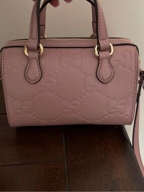 Gucci Pink Embossed GG Bag